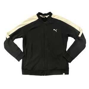 Puma Black and White Track Jacket Full Zip Size Large